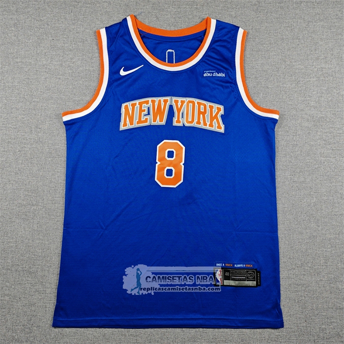 Camiseta New York Knicks Og Anunoby NO 8 Icon 2025-26 Azul